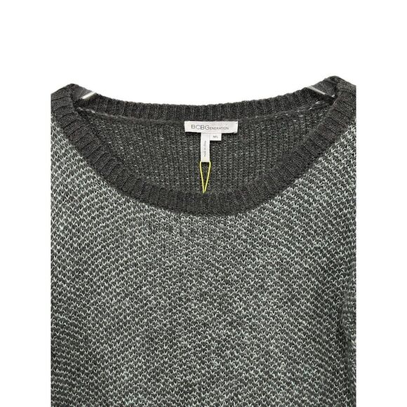 BCBGeneration Sweater Dress Tunic Wool Blend Size M / L Gray NWT Scoop Neck - Picture 3 of 9